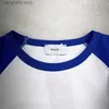 Camisetas masculinas 2023ss RHUDE Raglan T-shirt de melhor qualidade masculina e feminina mangas bordadas preta Rhude Top Tee T230602