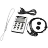 Hanrongda Mini Radio Portable AM/FM Dual Band Stereo Pocket Mottagare med Battery LCD Display Earphone HRD-103