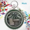 Relógio de Bolso Musical de Vidro Transparente Swan Lake Melody Music Antique Pingente Relógio Vintage Quartz es Gift 211013310L