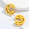 Stud Cshaped Earring For Women Fashion Mti Layered Candy Color Metal Earrings Party Jewelry Drop Delivery Dh6Bi