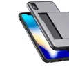 pour iPhone XS MAX étui de téléphone XR carte portefeuille 2-en-1 13 étui de protection rigide anti-chute