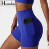 Shorts pour femmes Confortable pour la peau Été Taille haute Shorts Gym Hip Lift Pantalon Poche Respirant Running Cyclisme Shorts de sport Femmes J230601