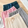 Shorts Childrens Pleated WideLeg Pants Summer Girl Kids Loose Casual Chiffon Ankle Length Trousers WTP04 230601