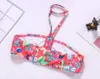 6-14 Year Old Teenager Two Piece Girls' Swimwear High Quality Bikini Set Flower Children's Beach Suit-ST168 P230602