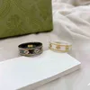 50% korting op designer sieraden armband ketting ring Goud zwart-wit keramische trend hennep grens ring voor mannen vrouwen