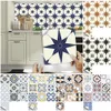 28 Styles Bohemian Style Tiles Floor Wall Sticker Kitchen Bathroom Living Room Wear-resistant Home Decor Art Wall Decals
