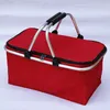 Portable Picnic Lunch Bag Ice Cooler Box Storage Travel Basket Cooler Cool Hamper Shopping Basket Bag Box QH1