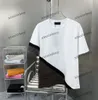 xinxinbuy Herren Designer T-Shirt 23SS Panelled Double Letter Druckmuster Roma Kurzarm Baumwolle Damen Schwarz Weiß S-XL