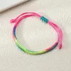 Charm Bracelets 4 PÇS/SET Corda Colorida Para Mulheres Homens Feitos à Mão Corda Trançada Conjuntos de Pulseiras Jóias Presente