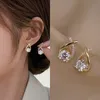 Nouveau exquis Micro incrusté brillant Zircon boucles d'oreilles pour les femmes Style coréen luxe boucle d'oreille fille fête tempérament bijoux