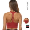 Yoga Outfit Donna Y-Back Racerback Reggiseni sportivi Running Fitness Canotta Top spazzolato U Neck Supporto medio Push Up Intimo Abbigliamento sportivo