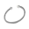 Dy Bracelet De Luxe Designer Torsadé Perle Tête Femmes Mode Polyvalent Twist Bracelets Bijoux Platine Plaqué Cadeaux De Mariage