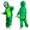 Cosplay Leuke Kind Dier Dinosaurus Kugurumi Kostuum Rollenspel Jongen Groen Zwart Kleuterschool Party Student Spel Rollenspel Set 230601