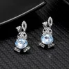 2023 nouveau coréen Zircon lapin goujon femmes mignon animaux opale cristal boucles d'oreilles mode élégant bijoux fête cadeau G230602