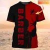 T-shirts pour hommes PLstar Cosmos Date Summer Mens T-shirt Barber Shop Nom personnalisé 3D Imprimé t-shirt Unisexe Casual Shirt Barber Uniform DW91 J230602