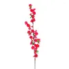 Decorative Flowers 1pc 6 Fork Simulation Peach Blossom Artificial Silk Fake Wedding Party Home Room Decoration Plant Wall Material