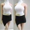 1/6 Sexy Femme Figure Vêtements Halter Sans Manches T-Shirt Vêtements Col Roulé Hanche Jupe Tutu Accessoire Modèle pour 12 '' Corps L230522