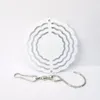 Sublimatie Wind Spinner 3 Inch Blanks Wit Aluminium Metalen Wind Chime Feestelijke Hanger Decoratie Geschenken