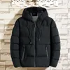 Jaquetas masculinas de lã grossa para inverno, jaqueta de inverno com capuz para neve, casaco puffer parka acolchoado e acolchoado