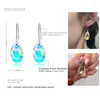 Dangle Earrings Classic Korean Pear-shaped Drop Genuine Crystals Silver Color Big Pendant Jewelry From Austria Elements For Women Part