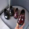 Flat Shoes Fashion Tassel Kids Princess For Little Girls Dress Patent Leather 2023 Children School 3 4 5 6 7 8 9 10 11 12 Year