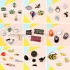 3~7pcs/set Fashion Brooches Cartoon Cat Bee Star Movie Ticket Enamel Pin Custom Animal Plant Lapel Pins Badge Jewelry Gift Kids