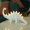 Objetos decorativos Nordic Dinosaur Lamps for Bedroom Resin Led Table Desk Lamp Home Decor Light 230531