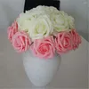 Dekorative Blumen 10 Köpfe Künstlicher Kopf Seidenrosenblume für Hochzeit Home Dekoration Fake DIY Kranz Scrapbook Supplies