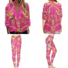 Women's Two Piece Pants Noisydesigns Custom Women Sets Top And Pantis 2023 3XL 4XL 5XL Lady Party Club Luxury Long Clothing Drop