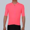 サイクリングシャツのトップス蛍光ピンクプロチームエアロ2サイクリングジャージー半袖男性女性ESTテクノロジーファブリック品質230601