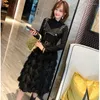 Casual Dresses Fashion Women Skirt Bottoming Shirt Female High Waist Stitching Knitted Suspender Dress Two-piece Sets