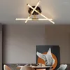 Żyrandole fanpinfando nowoczesne chandeleir LED na salon sypialnia czarne/złote badania lampy wiszące lampy akrylowe kuchnia