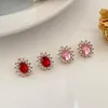 Boucles d'oreilles pendantes délicate tournesol Zircon pour femmes strass soleil charme goujon Piercing bijoux moderne ami cadeau 2023