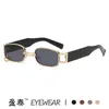 Sunglasses Luxury Fashion Outdoor Designer Summer New Gm Same Small Frame Metal Square Trend Personalized Men's and Women's Ring Buckle