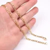 5pcs lot in bulk gold stainless steel Fashion Figaro NK Chain link necklace thin jewelry for women men gifts246p