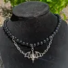 Hänge halsband vampyr bat rosenkrans halsband söt goth grunge