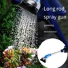 Vattenutrustning Universal 9 Funktioner Water Jet Munstycke Spray Gun Car Wash Long Slang Anslutningar Rod Växt Garden Irrigations Clean Tools 230601