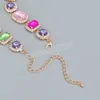 Trend Metal Glass Rhinestone Geometry Halsband Birthday Party Wedding Creative Jewelry Women's Charm Accessories Gift