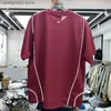 Erkek Tişörtler 2023SS Yansıtıcı Çizgi Tişörtleri Erkek Kadın Yüksek Kaliteli Büyük Boy Patchwork Top Tees V-Neck T-Shirts T230602