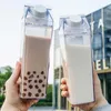 500 ml/1000 ml Milch Karton Wasser Flasche Transparent Kunststoff Tragbare Klare Box Für Saft Tee Milch Flaschen Trinkbecher BPA FREI