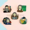 Klasyczny artysta broszka van gogh beethoven Newton Picasso Postacie Enamel Pins Plecak Ubranie ubrań klapy biżuteria dla kobiet mężczyzn