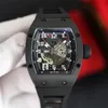 010 Erkekler için Lüks Saat Tasarımcı Erkekler 49x41x15mm Otomatik Mekanik Hareket Seramik Kılıf Kauçuk Kayış Kol saatleri Montre de Luxe