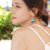 Dangle Earrings Classic Korean Pearean ovided Drop本物のクリスタルシルバーカラービッグペンダントジュエリーオーストリアの女性のための要素