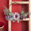 Decoratieve bloemenkransen voor voordeur Zomersimulatie Art Wild Daisy Garland Floral Wall Hang Wreath Home