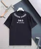 Sleeve Quality Hih T Shirt Mens Black Letter Print Roun Neck Short White Fashion Men Women Tees 21 EBC3 L230520