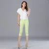 Jeans femme coton entier couleur élastique Force pantacourt pantalon crayon taille haute femme maigre femmes Mujer Jean