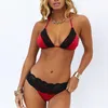 Mulheres Swimwear Sexy Mulheres 2023 Estilo Verão Lady Bandage Lace Bikini Set Push-up Bra Banheira Biquini Brasileiro