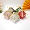 Wedding Favors Gifts Wrap Triangular Pyramid Marble Candy Box Chocolate Box for Guests Giveaways Boxes Party Supplies