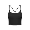 Luluwomen com logotipo simples colete de yoga moda feminina tudo casual fitness esportes roupa interior