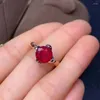 Cluster Rings Valentine's Day Present Fashion Ruby Ring Natural And Real 925 Sterling Silver For Men Or Women